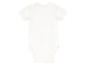 Bílé body s krátkým rukávem pro miminko.