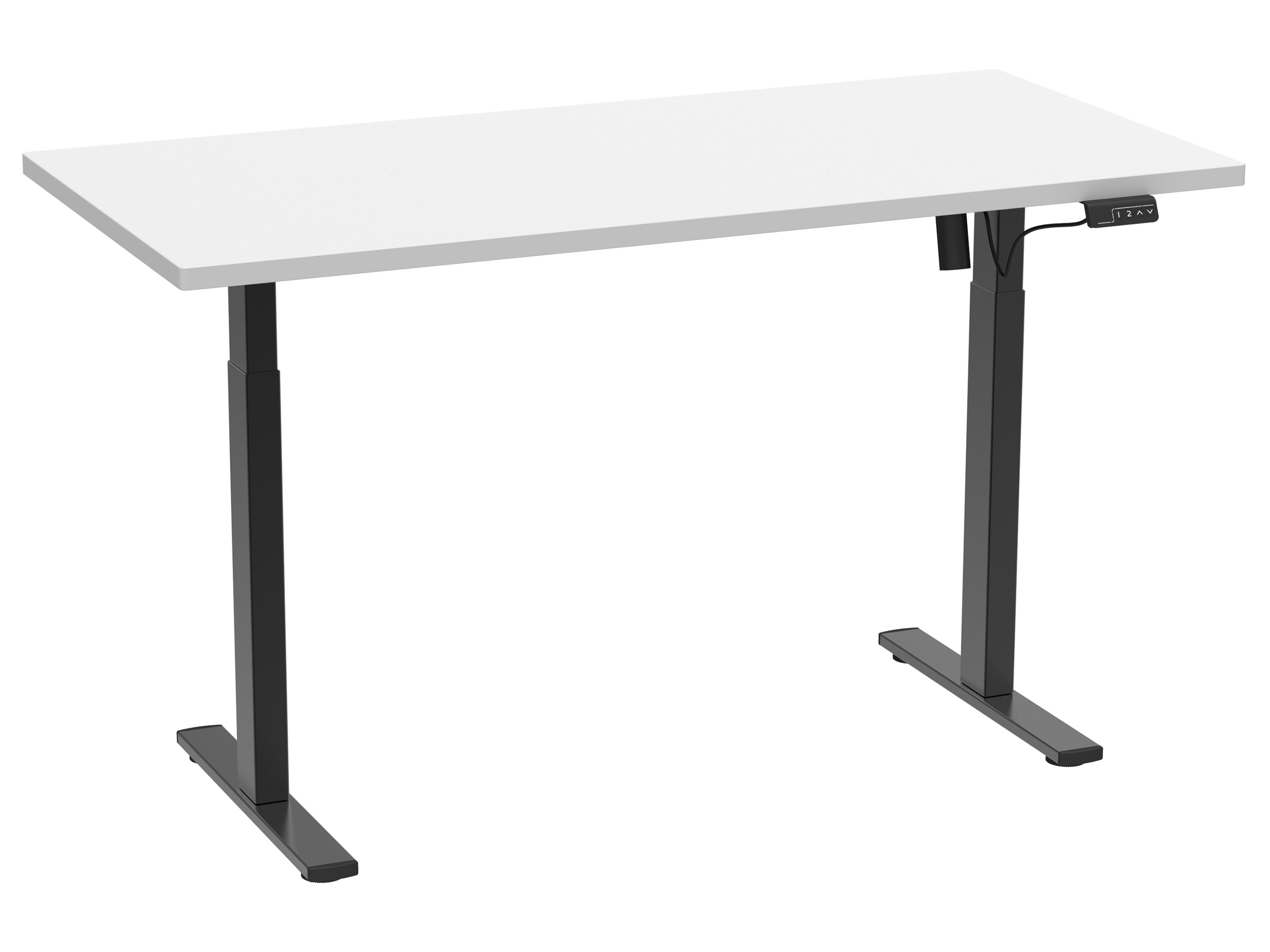 VCM Psací stůl E-Lona, výškově nastavitelný (bílá/černá, 110 x 50 cm)