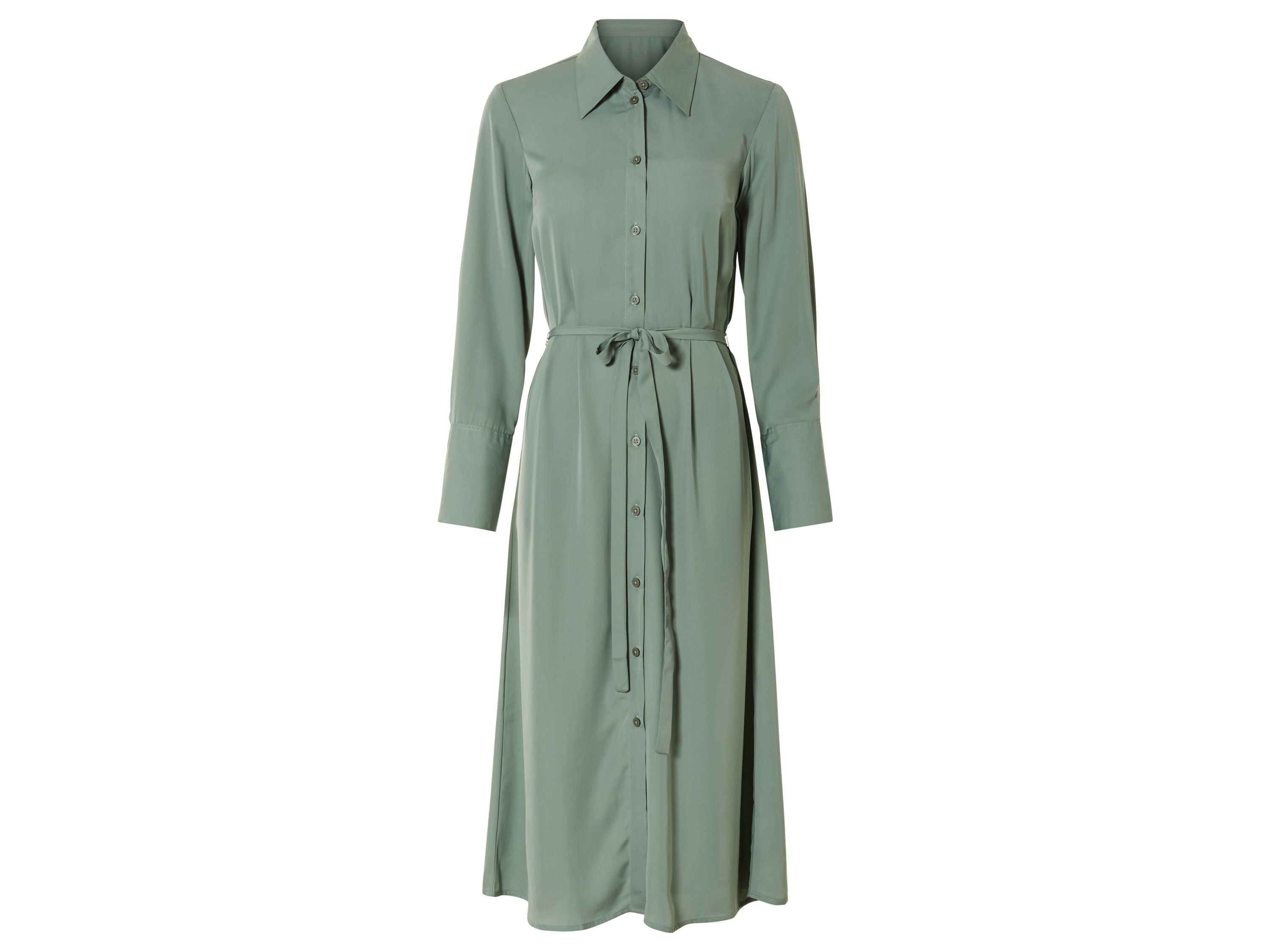 esmara® Dámské saténové midi šaty (34, zelená)