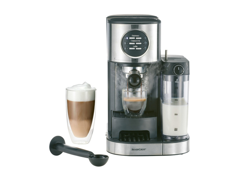  Zobrazit na celou obrazovku SILVERCREST® KITCHEN TOOLS Sada espresso kávovaru s napěňovačem mléka a elektrického mlýnku na kávu SME12, 2dílná - Obrázek 3