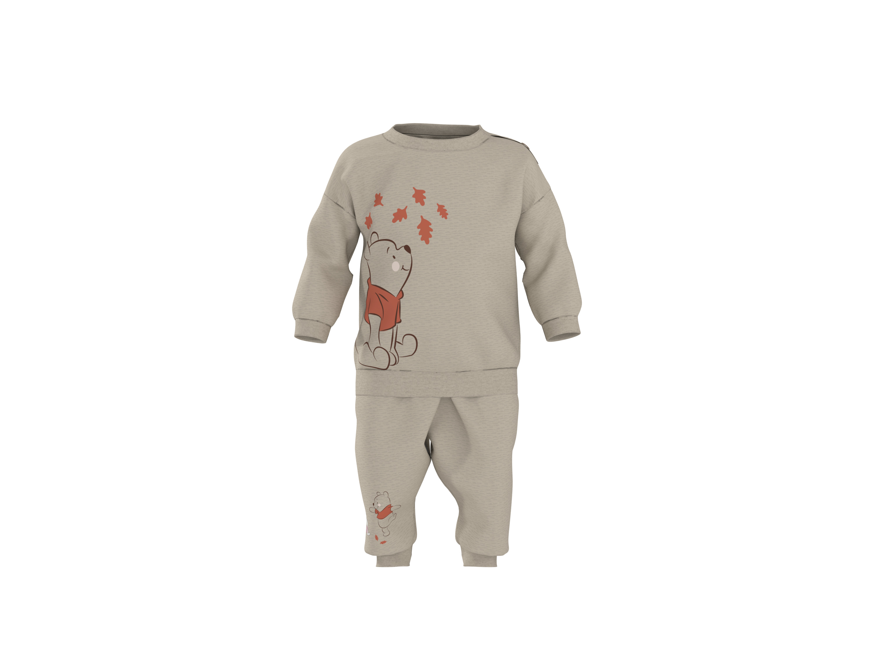 Lupilu® Dětská tepláková souprava s BIO bavlnou, 2dílná (Medvídek Pú, 50/56)