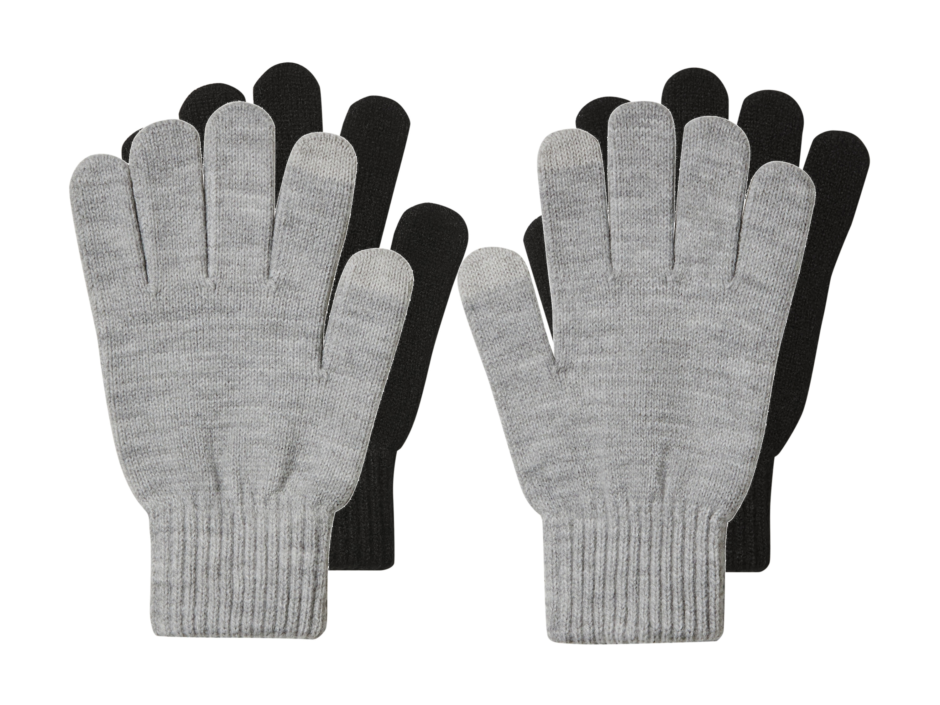 esmara® Dámská / Pánská čelenka / čepice / rukavice / šála (rukavice, šedá/černá, L/Xl)