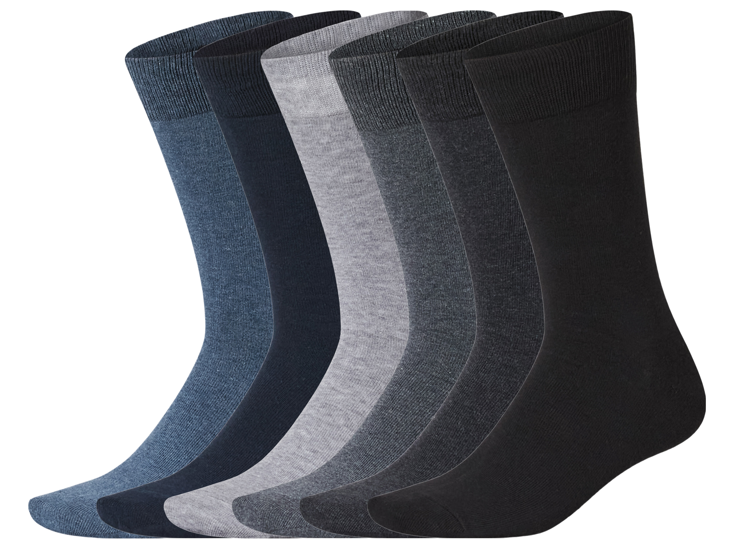 esmara® Pánské ponožky s BIO bavlnou, 7 párů (tmavě modrá / navy modrá / šedá/ černá, 43-46)