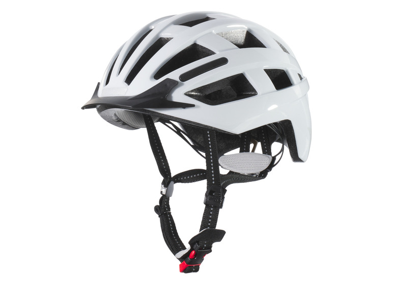 CRIVIT Dámská / Pánská cyklistická helma s koncovým světlem (vel. S/M, bílá)