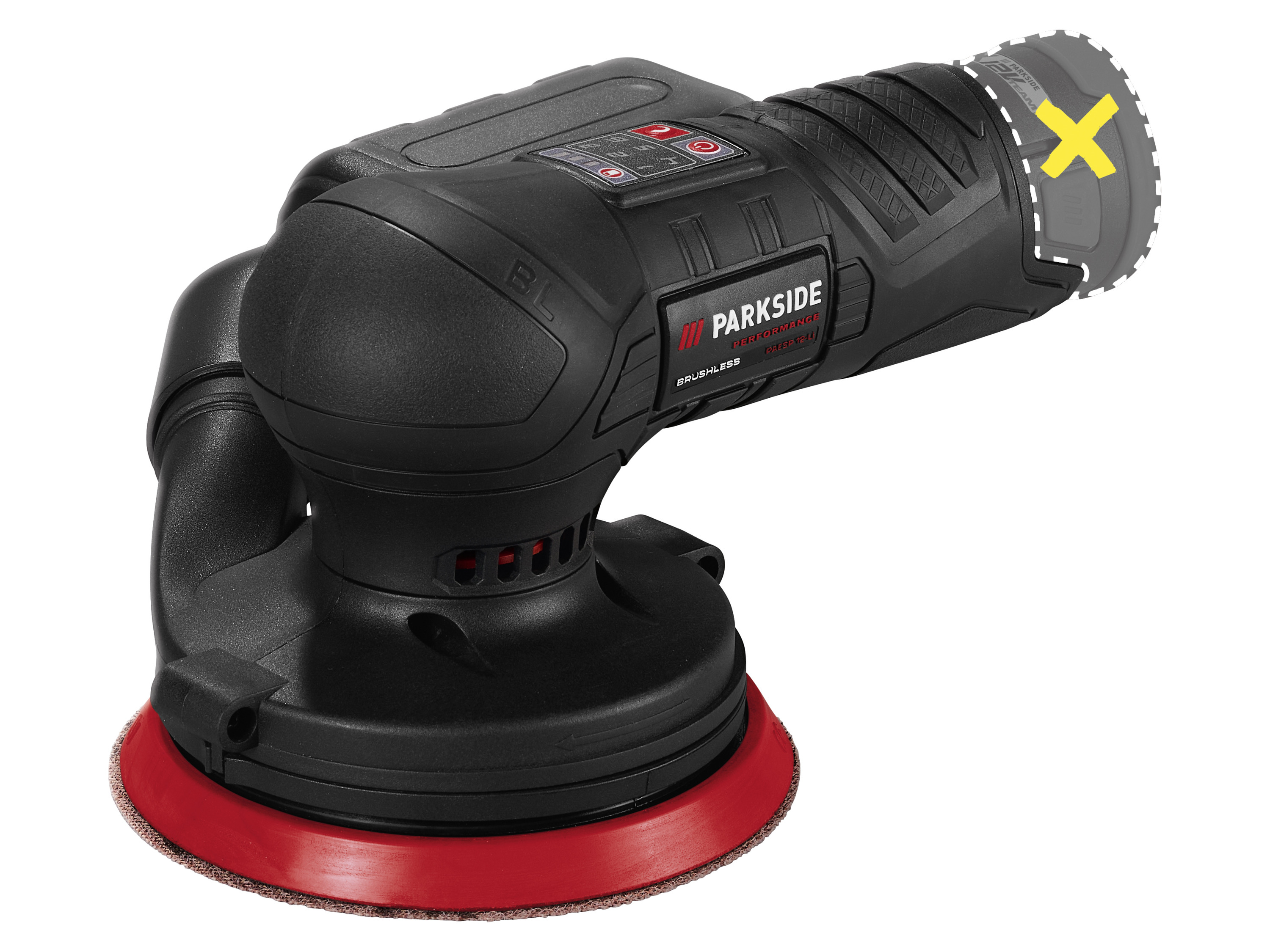 Parkside Performance® Aku excentrická bruska Paesp 12-Li A1 / Aku vibrační bruska Passp 12-Li A1 – bez akumulátoru a nabíječky (excentrická bruska)