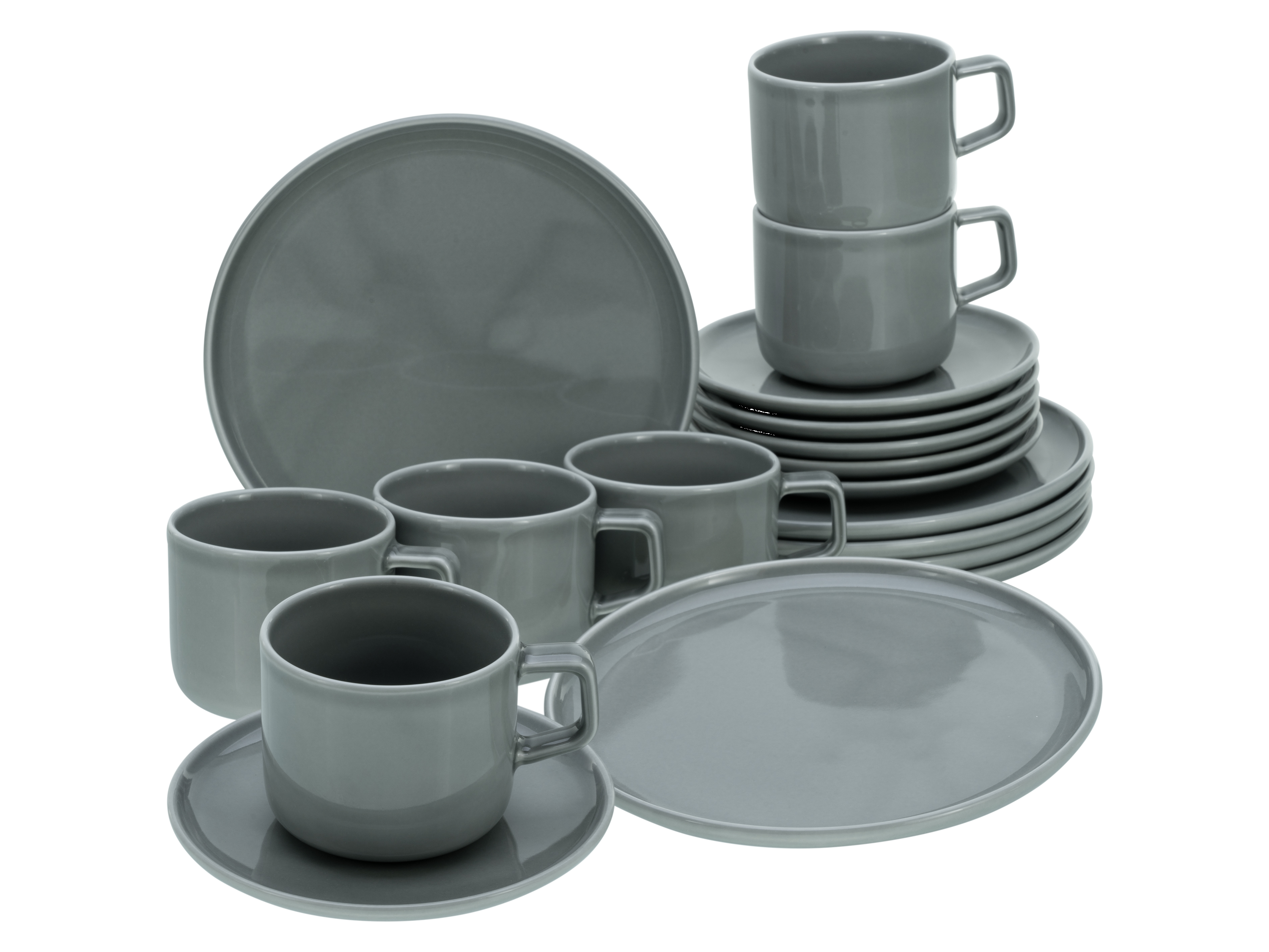 Creatable Jídelní servis Chef Collection (18dílný kávový servis, šedá)