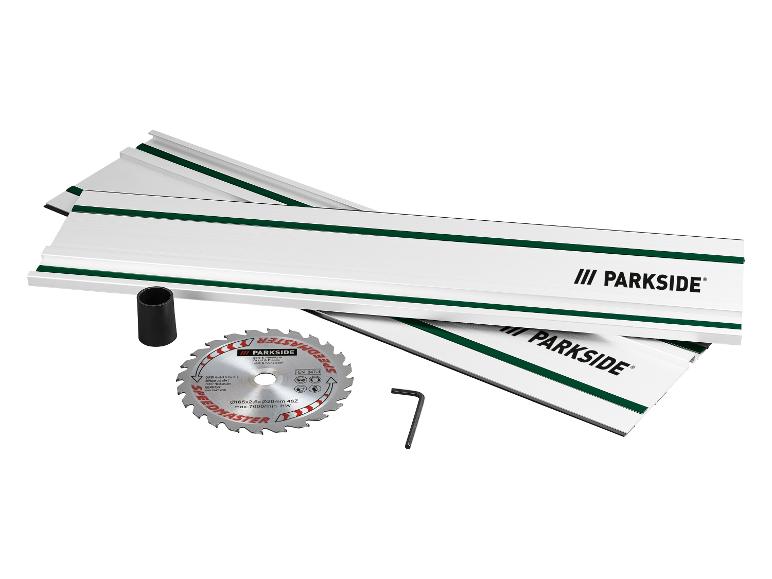 Vodící lišty Parkside a pilový kotouč Speedmaster.