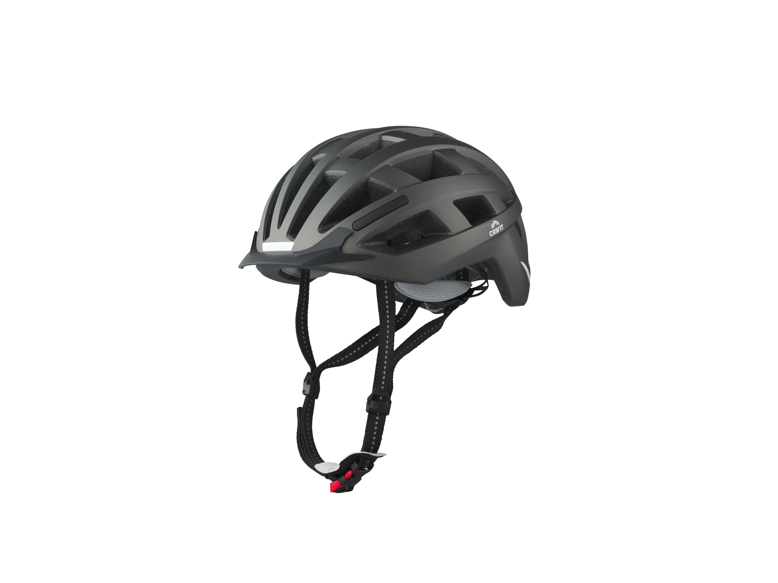Crivit Dámská / Pánská cyklistická helma s koncovým světlem (antracitová, S/M)