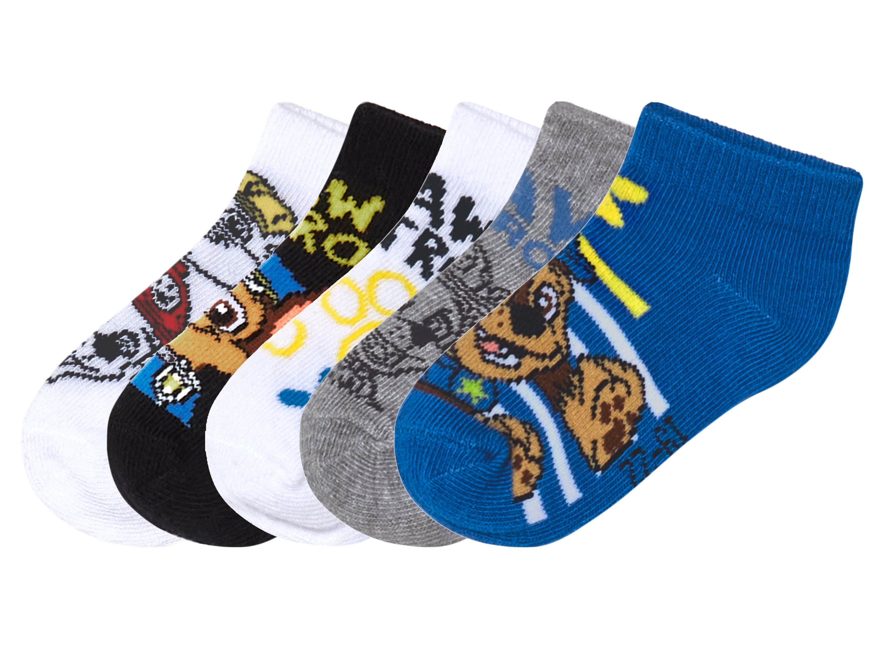 Dětské kotníkové ponožky, 5 párů (Tlapková patrola, 23/26)