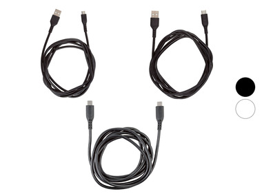 TRONIC® Kabel pro nabíjení a přenos dat USB-C, USB-A a Micro, 1,8 m