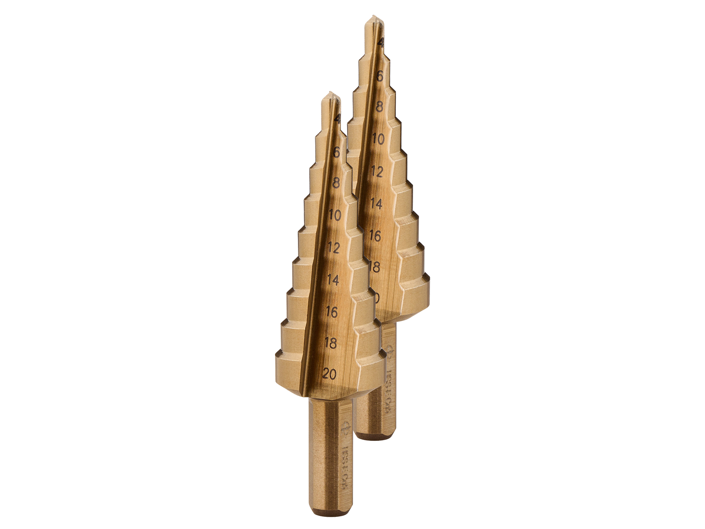 Parkside Performance® Sada stupňovitých / HSS spirálových vrtáků (sada stupňovitých vrtáků 4-20 mm, 2dílná)