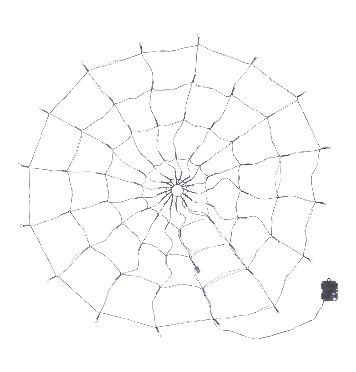 Halloweenská LED pavučina (lila fialová)