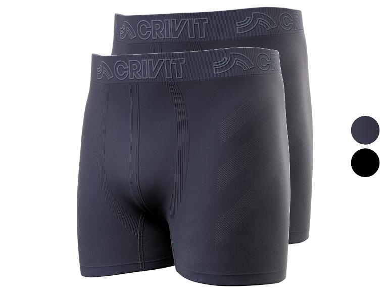 Dvě šedé pánské boxerky Crivit.