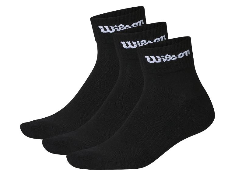 Tři páry černých ponožek Wilson.