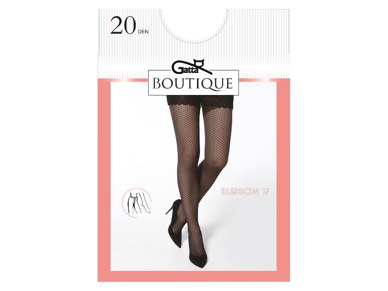 Punčocháče Gatta Boutique s puntíkovaným vzorem.