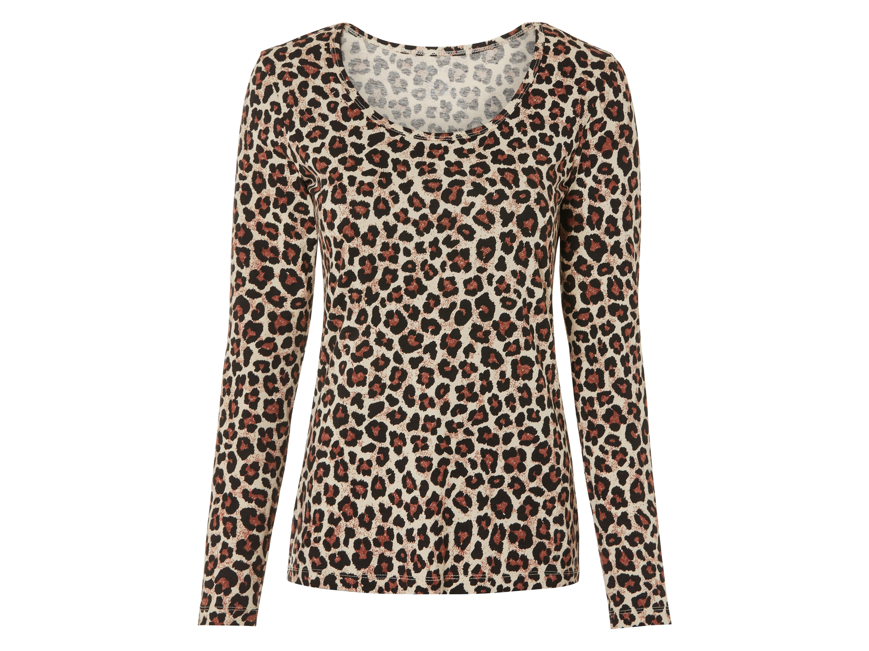 esmara® Dámské triko s dlouhými rukávy (S (36/38), leopardí vzor)
