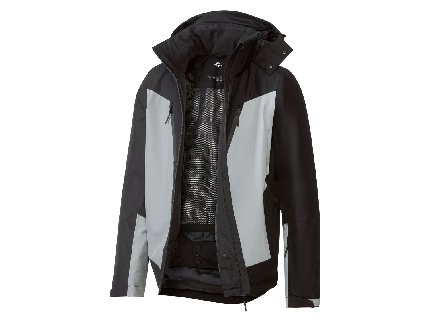 Crivit Pánská lyžařská bunda 10.000 mm (XL (56/58), černá)