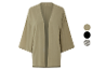Olivově zelený kimono top se třemi barevnými variantami.