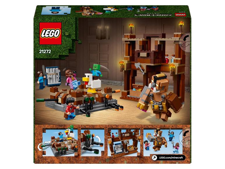 Stavebnice s figurkami a budovou ve stylu Minecraft, číslo 21272.
