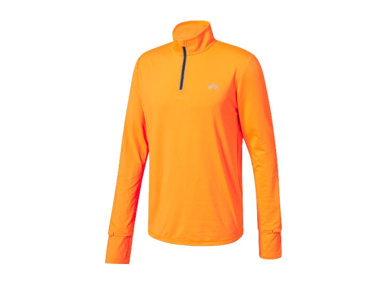 Oranžové tričko s dlouhým rukávem od značky Craft se zipem na krku.