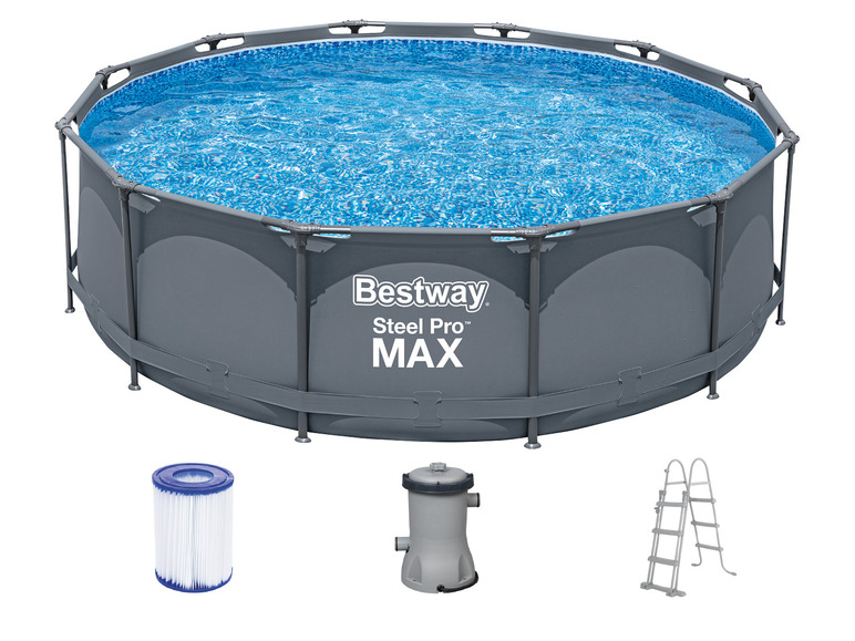  Zobrazit na celou obrazovku Bestway Bazén Steel Pro Max s filtračním zařízením a schůdky, Ø 3,66 x 1 m - Obrázek 1
