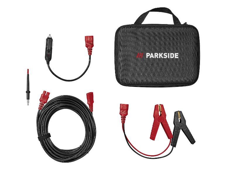 Sada automobilových kabelů a příslušenství PARKSIDE, včetně černé přenosné tašky.