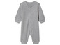 Šedý overal pro miminka s knoflíky.