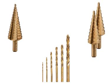 PARKSIDE PERFORMANCE® Sada stupňovitých / HSS spirálových vrtáků