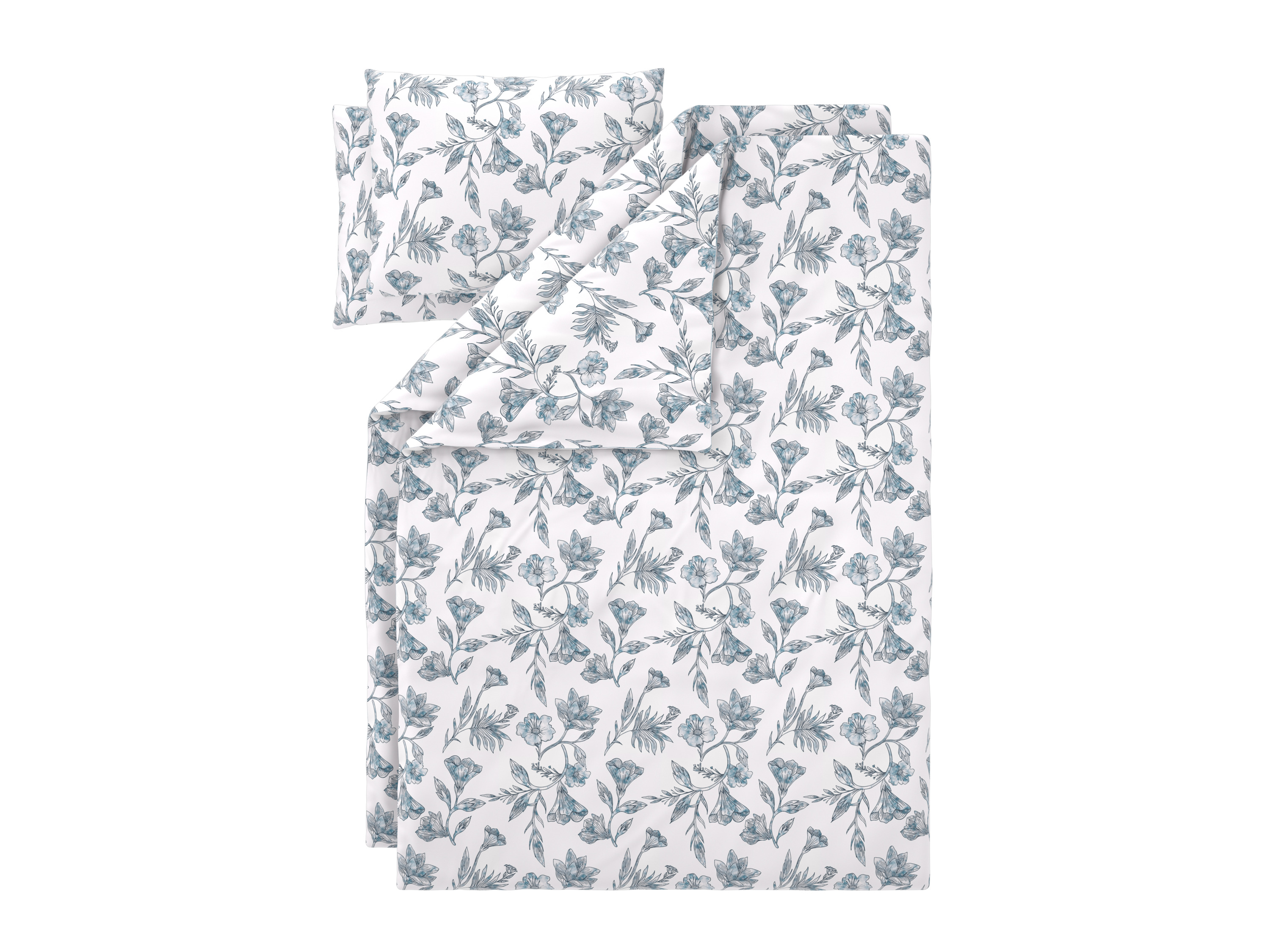 Livarno® Sada ložního povlečení Renforcé, 140 x 200 cm, 70 x 90 cm (květiny)