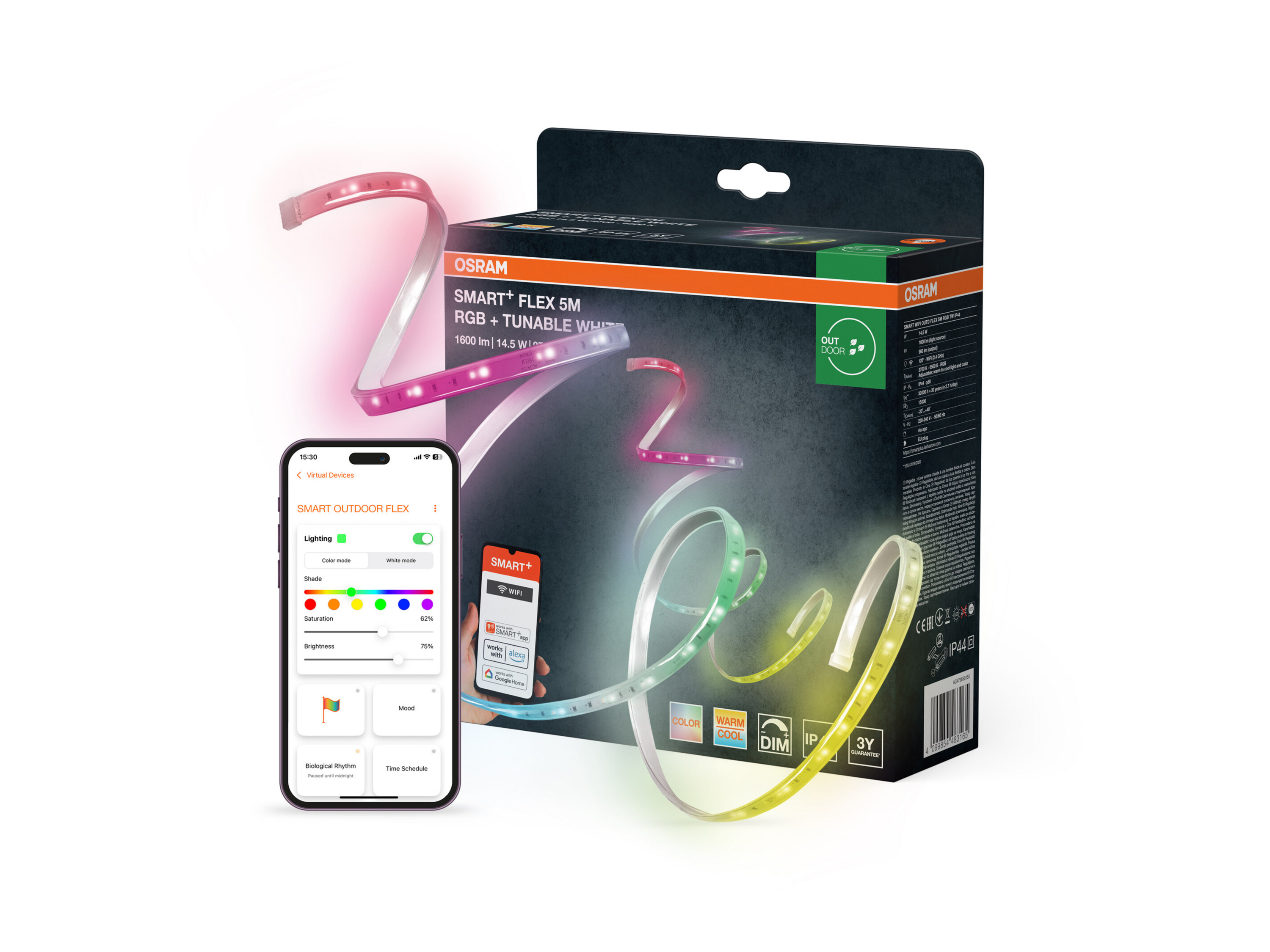 Osram Chytrý Wifi Flex RGB TW Ip44 venkovní (5 m)