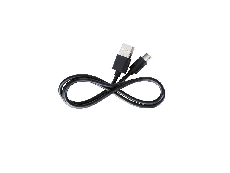 Černý USB kabel s konektorem micro-USB.