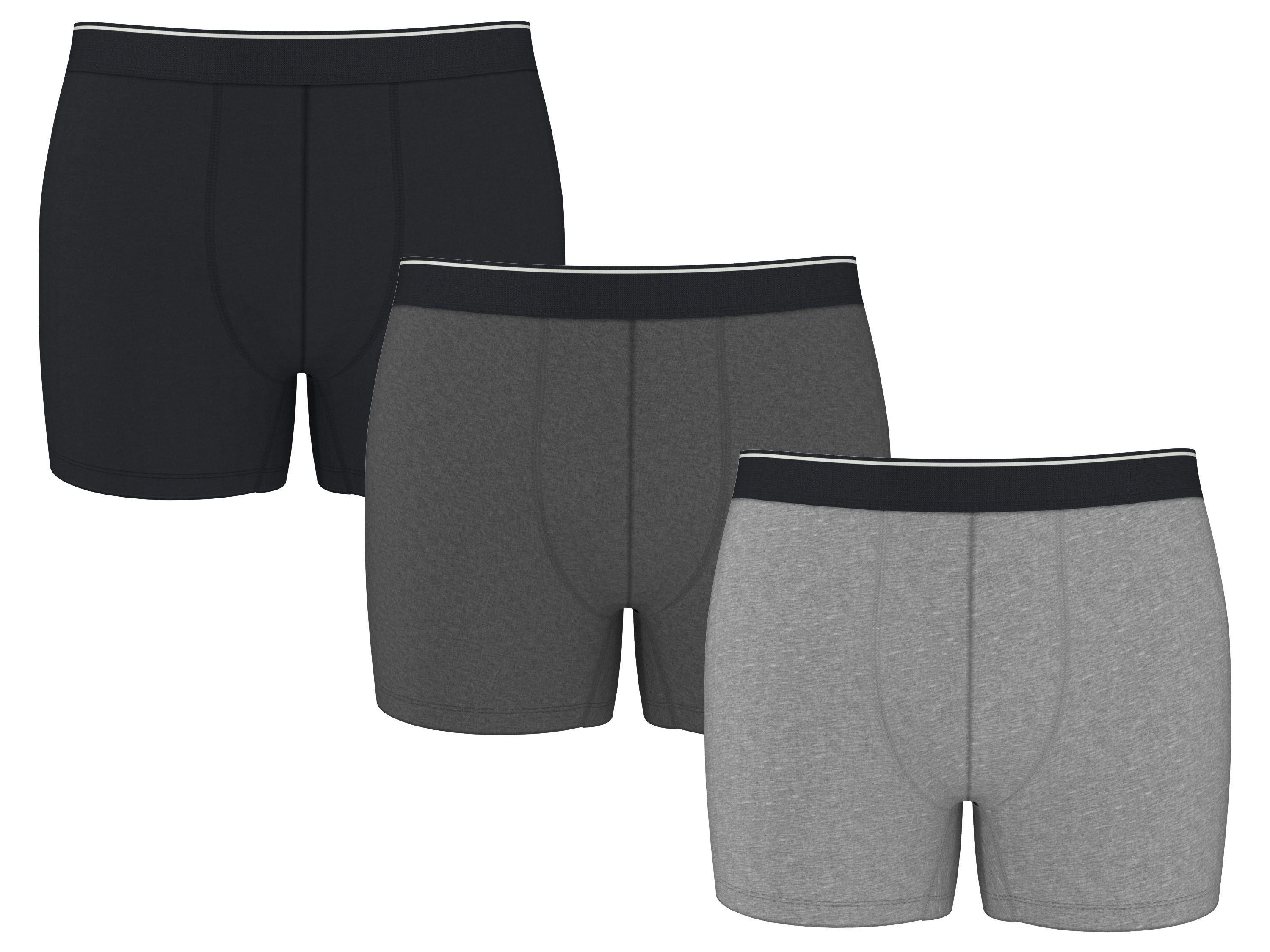 Esmara MEN Pánské boxerky, 3 kusy (černá/šedá, 5/M)