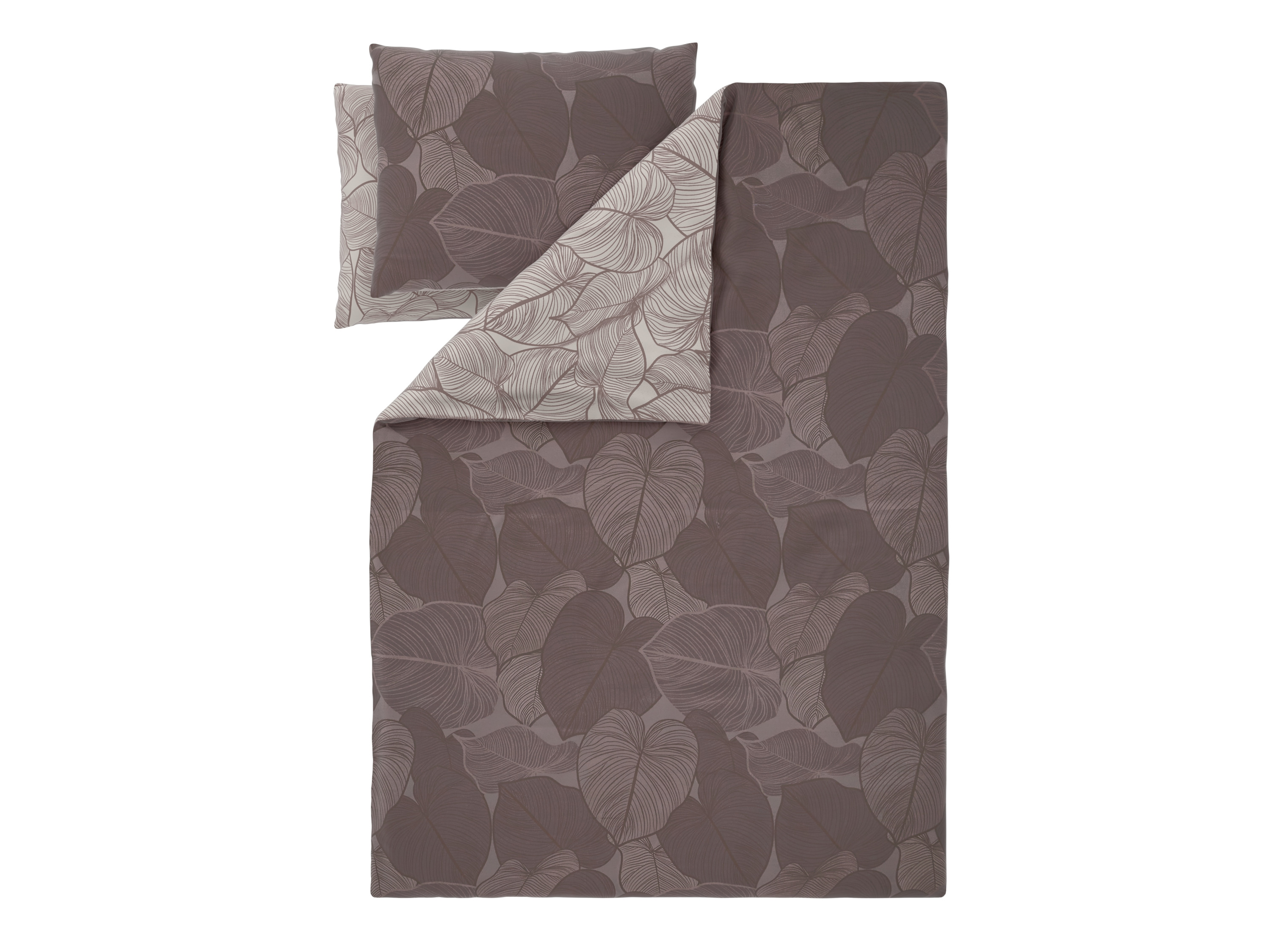 Livarno® Ložní povlečení z mikrovláknitého saténu, 240 x 220 cm, 70 x 90 cm (hnědá)