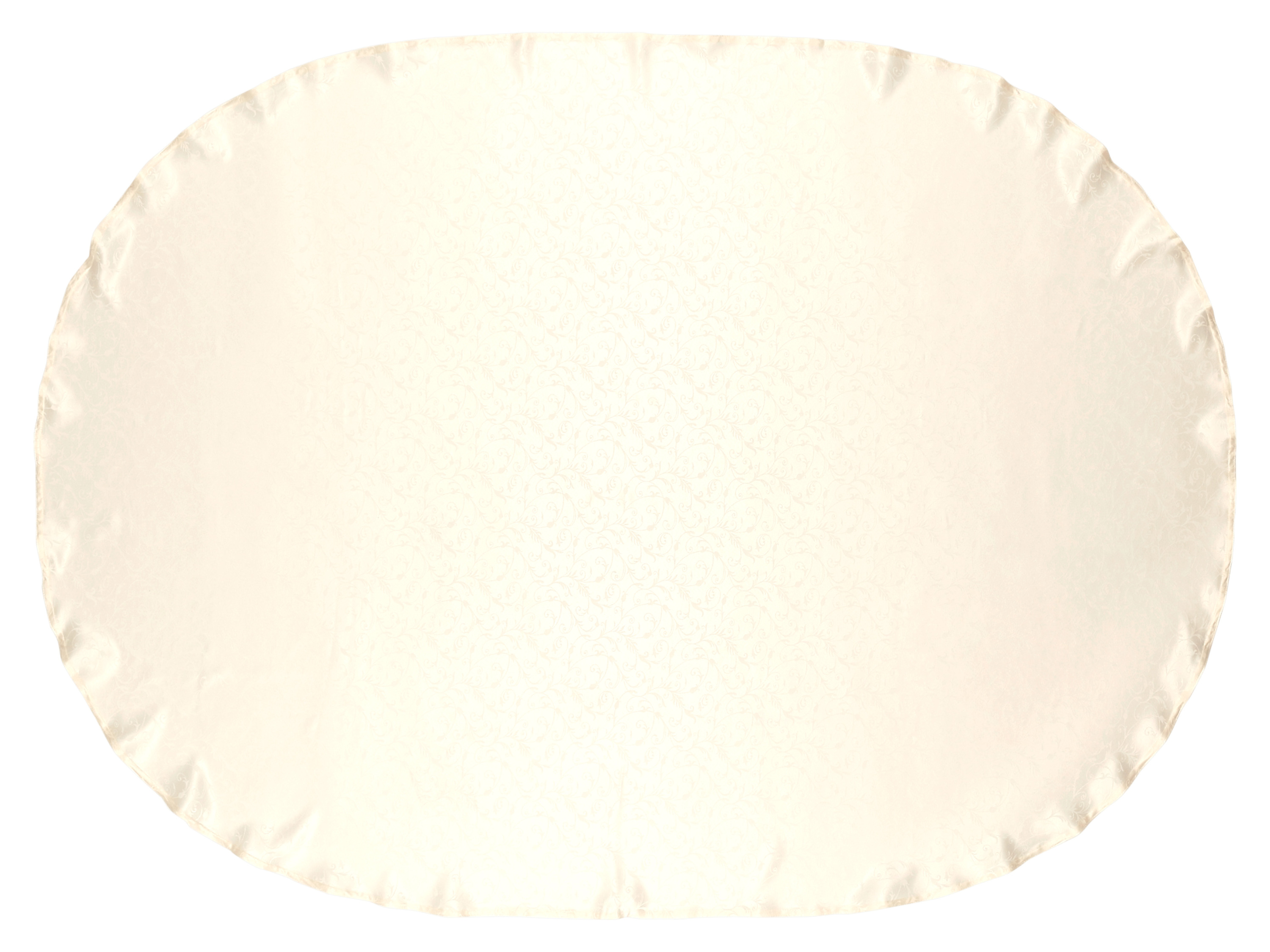 Livarno home Žakárový ubrus s běhounem (oválná, bílá)