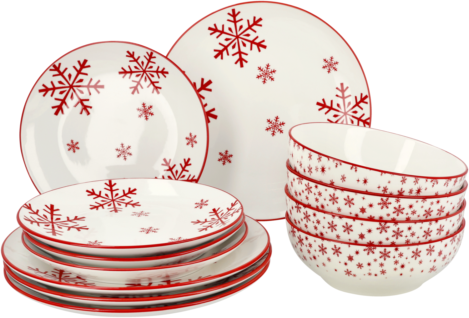 Silvercrest® Vánoční sada nádobí z porcelánu, 12dílná