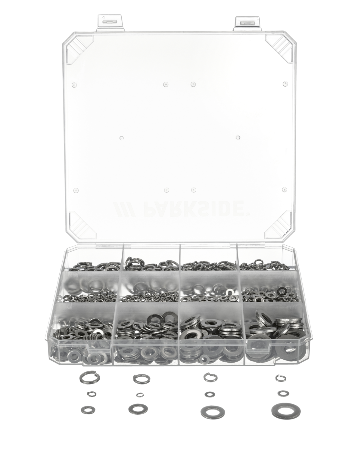 Parkside® Sortiment malých dílů XXL (sada nerezových podložek)