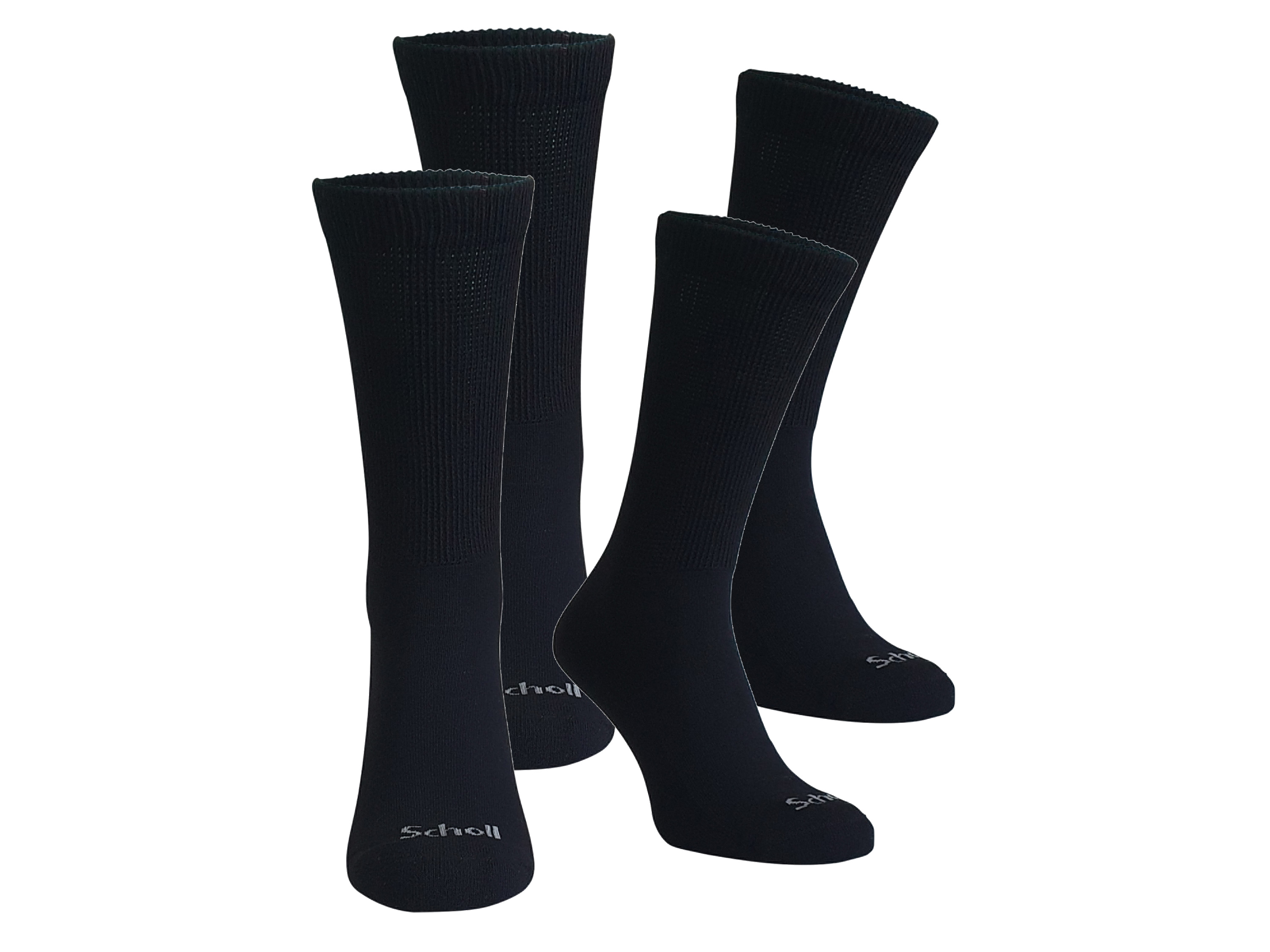 Scholl Dámské / Pánské ponožky, 2 páry (pánské, 43/46, černá)