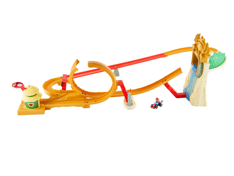 Hot Wheels Mario Kart dráha s motokárou a vodopádem