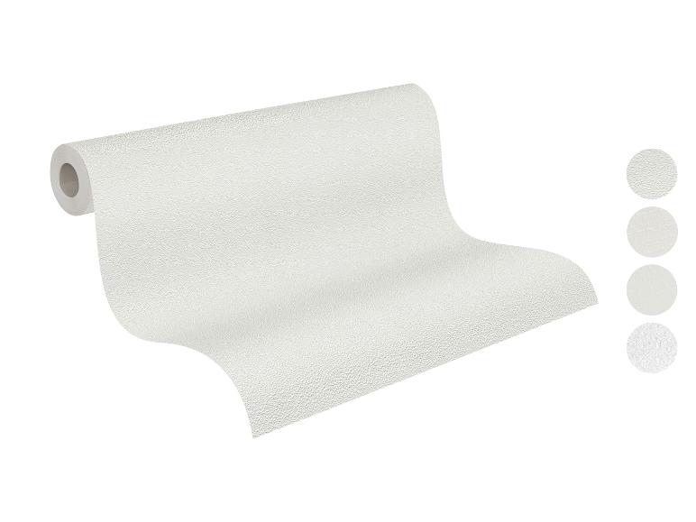 Role bílé texturované tapety se čtyřmi vzorky textury vpravo.