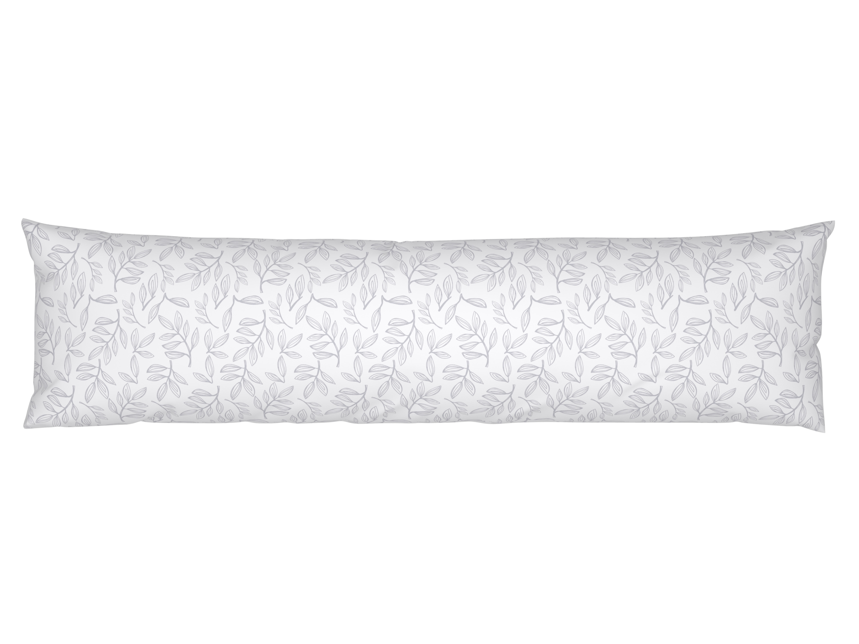 Livarno home Potah na polštář na spaní na boku, 40 x 145 cm (listy/bílá)