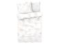Ložní prádlo se vzorem sněhových vloček.
