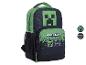 Batoh Minecraft: Creeper a postavičky v pixeloch.