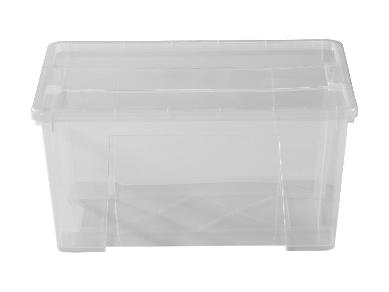 Průhledný plastový úložný box s víkem