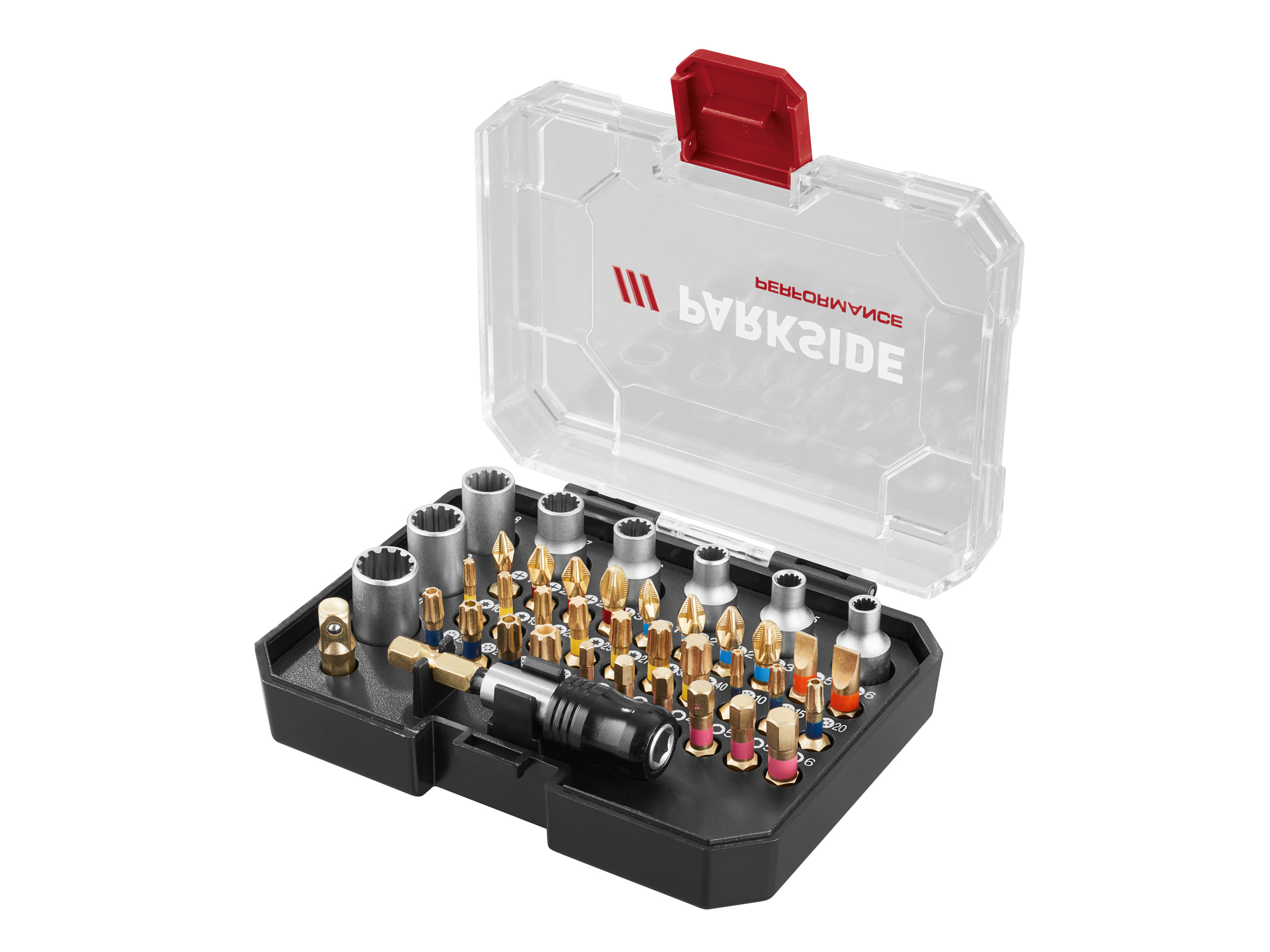 Parkside Performance® Sada torzních bitů a nástrčných klíčů Pbsp 2 D4 (sada torzních bitů/nástrčných klíčů, 40dílná)