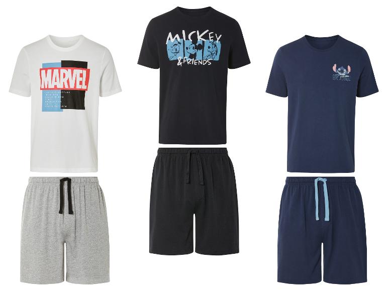 Pyžama Marvel, Mickey a Stitch: trička a šortky.