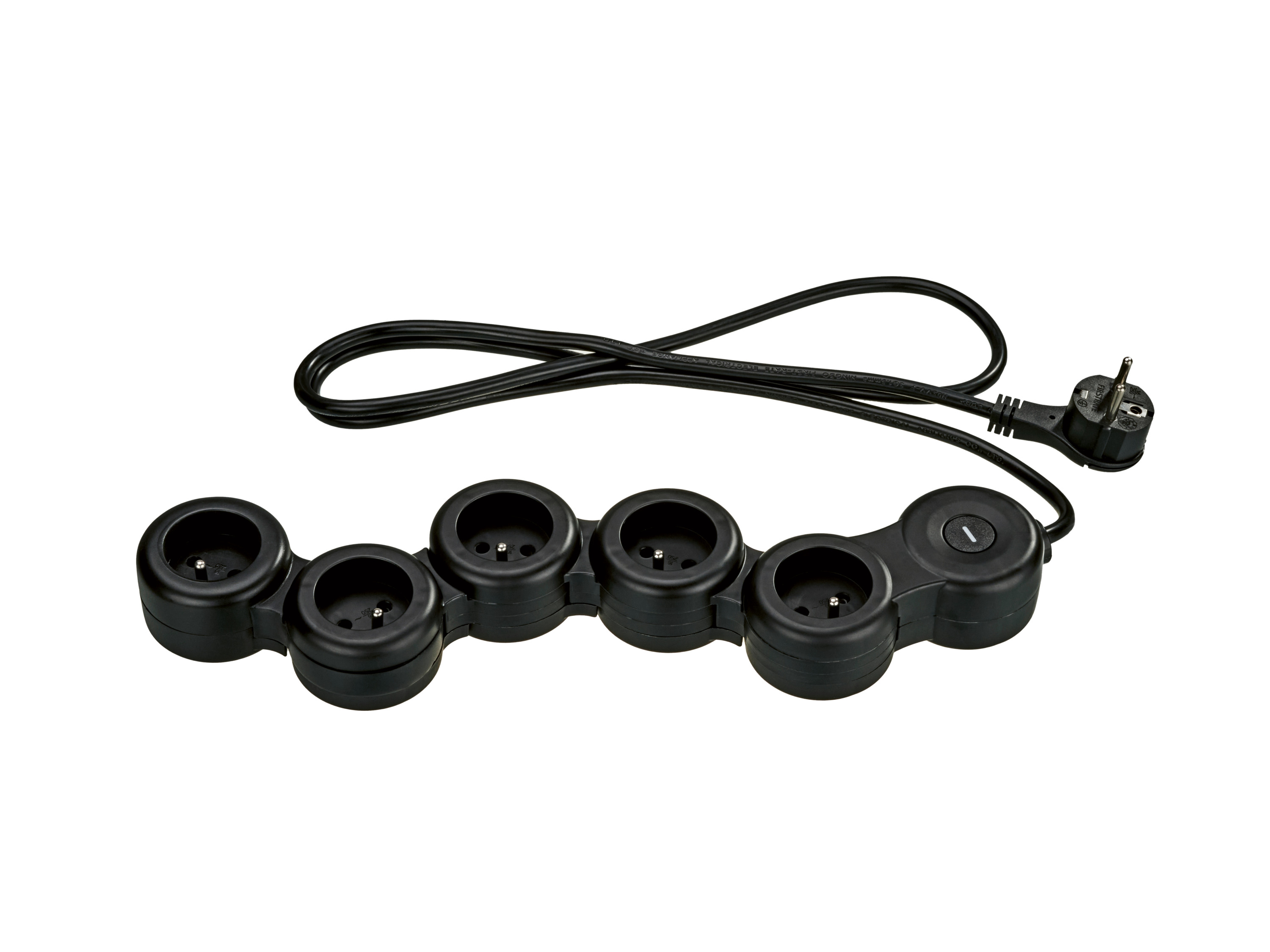 Tronic® Ohebná zásuvková lišta (černá)