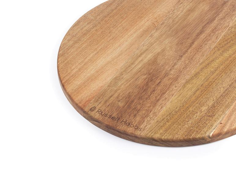 Kulatá dřevěná prkénko Russell Hobbs.