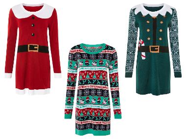 Dámské vánoční úpletové šaty