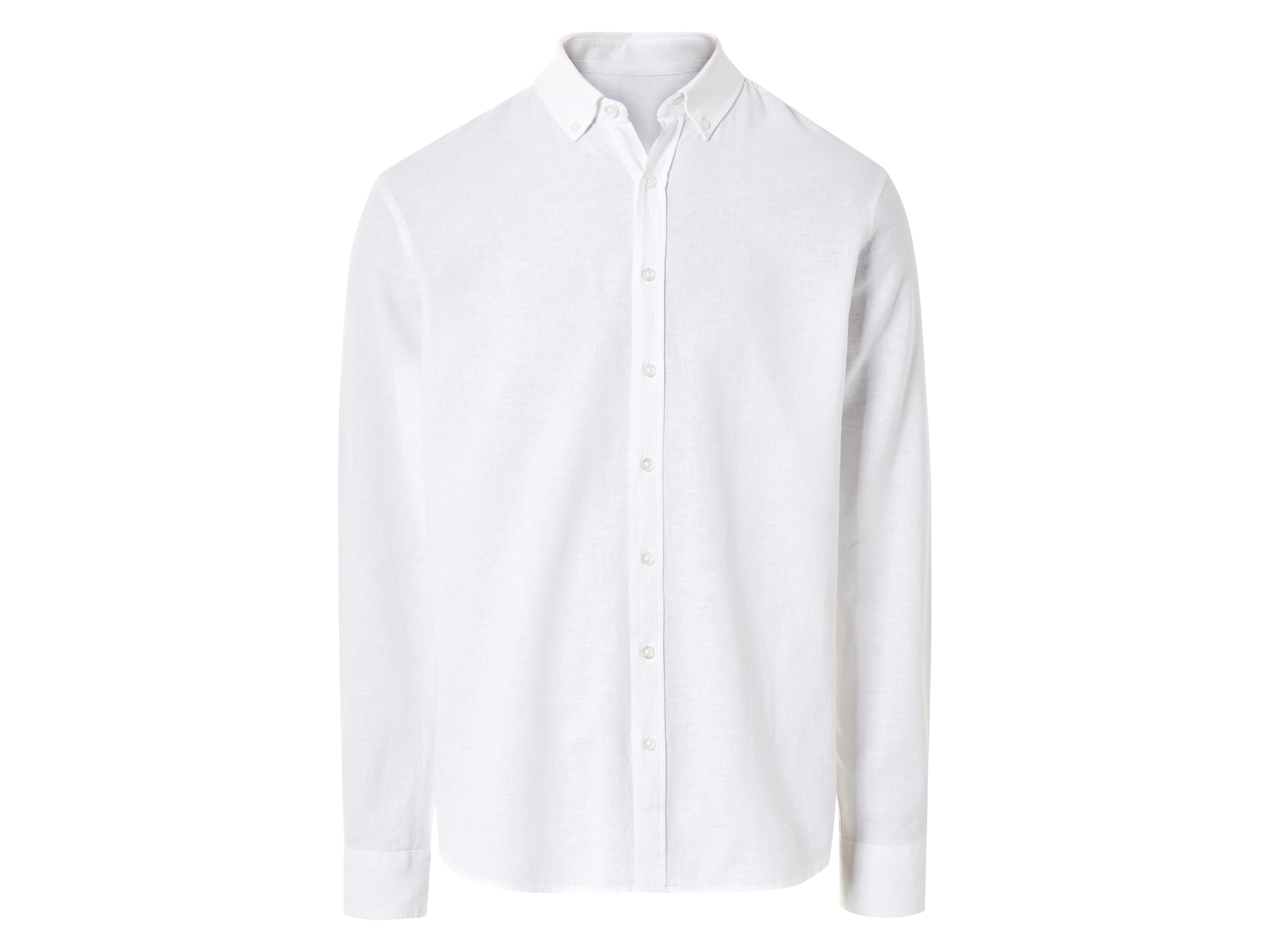 esmara® Pánská lněná košile (bílá, XL (43/44))