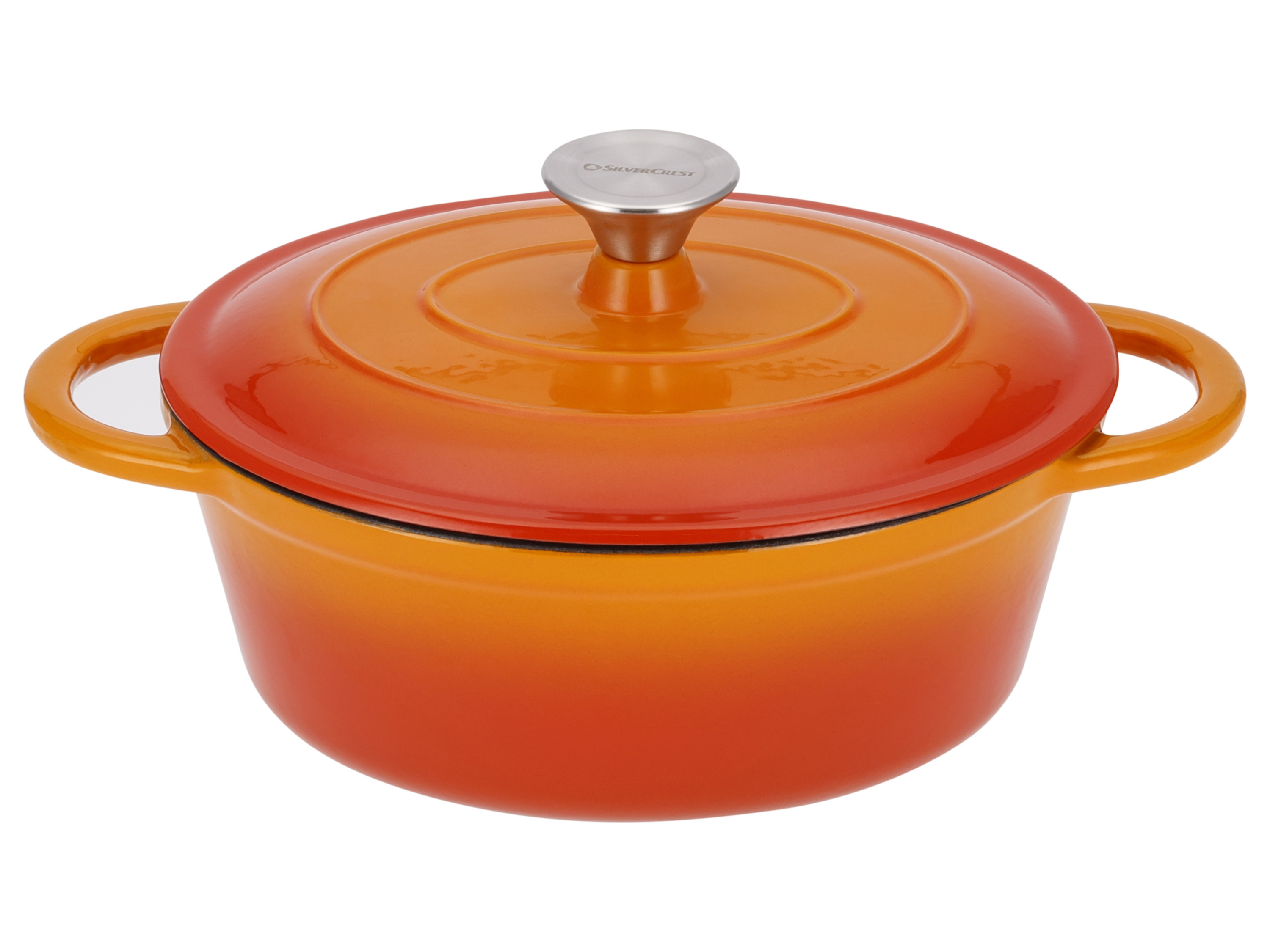 Silvercrest® Litinový hrnec, Ø 25 cm (oranžová)